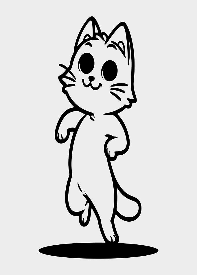 Cute Cartoon Cat