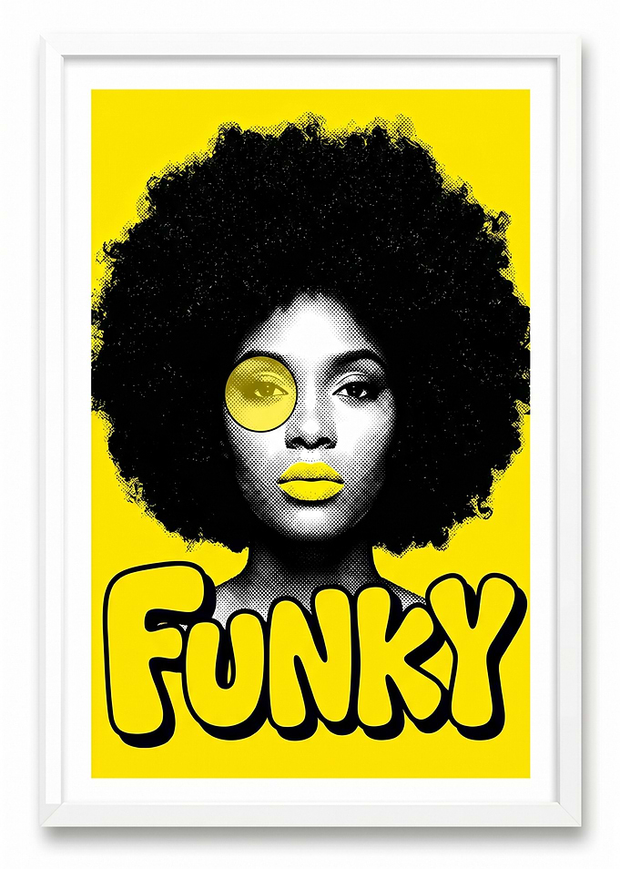 Funky Afro Woman Pop Art