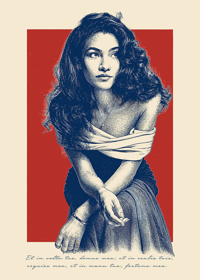 Woman in vintage style portrait