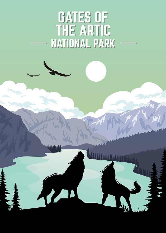 Gates of the Arctic National Park Vintage Poster