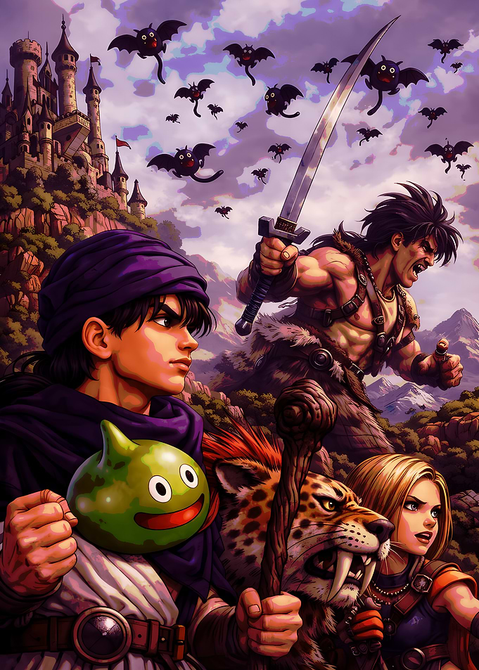 Dragon Quest Heroes in battle