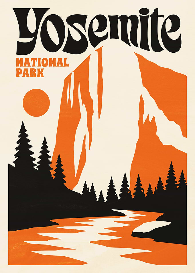 Yosemite National Park Vintage Poster