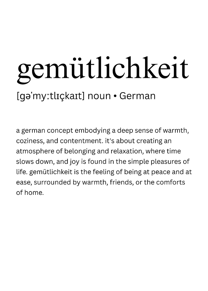 Gemütlichkeit Definition German Word