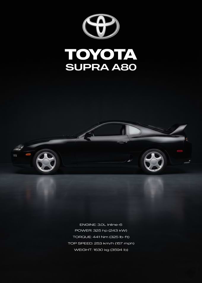 Toyota Supra A80 Poster