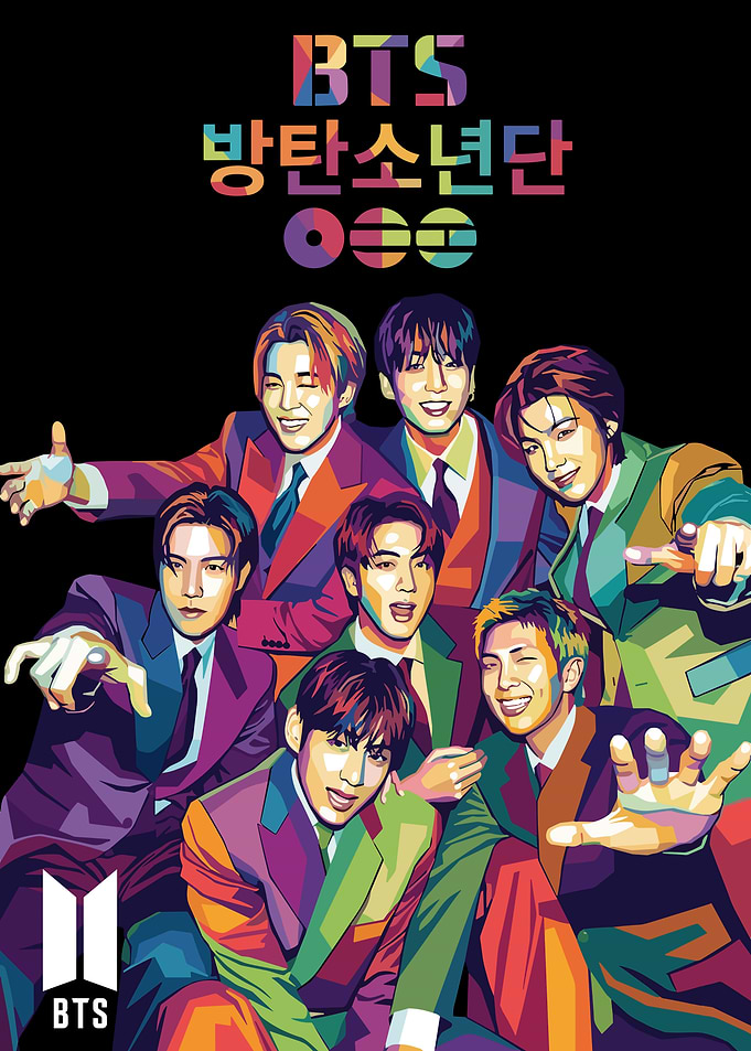 BTS Pop Art Group Portrait