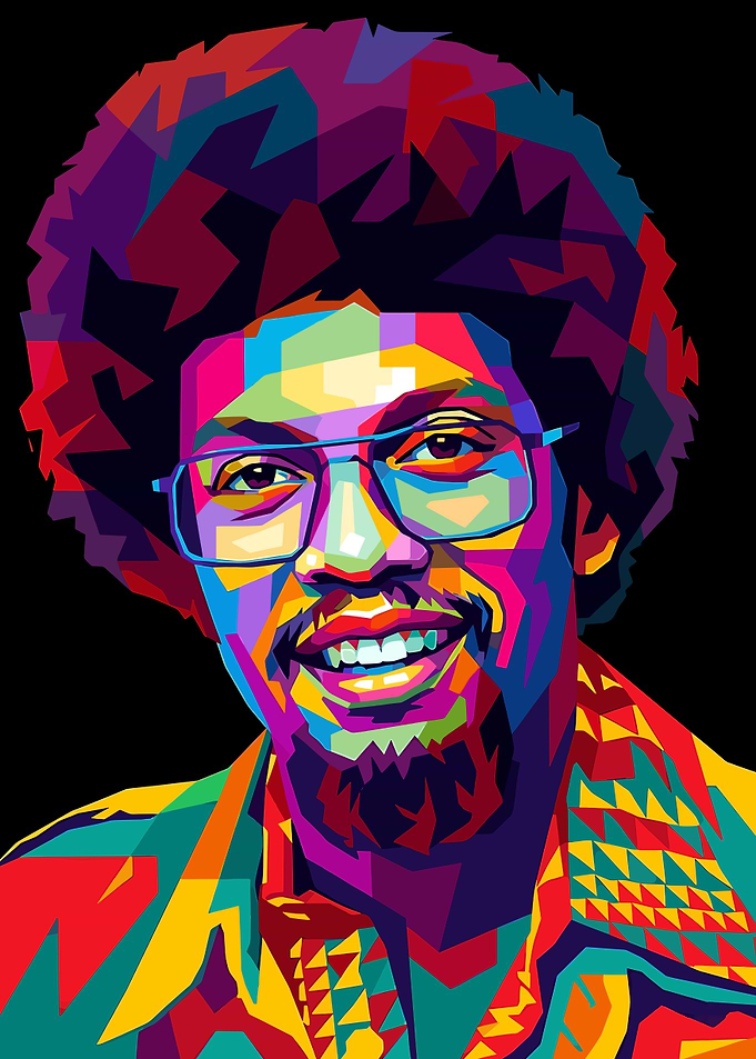Colorful Portrait of a Smiling Man