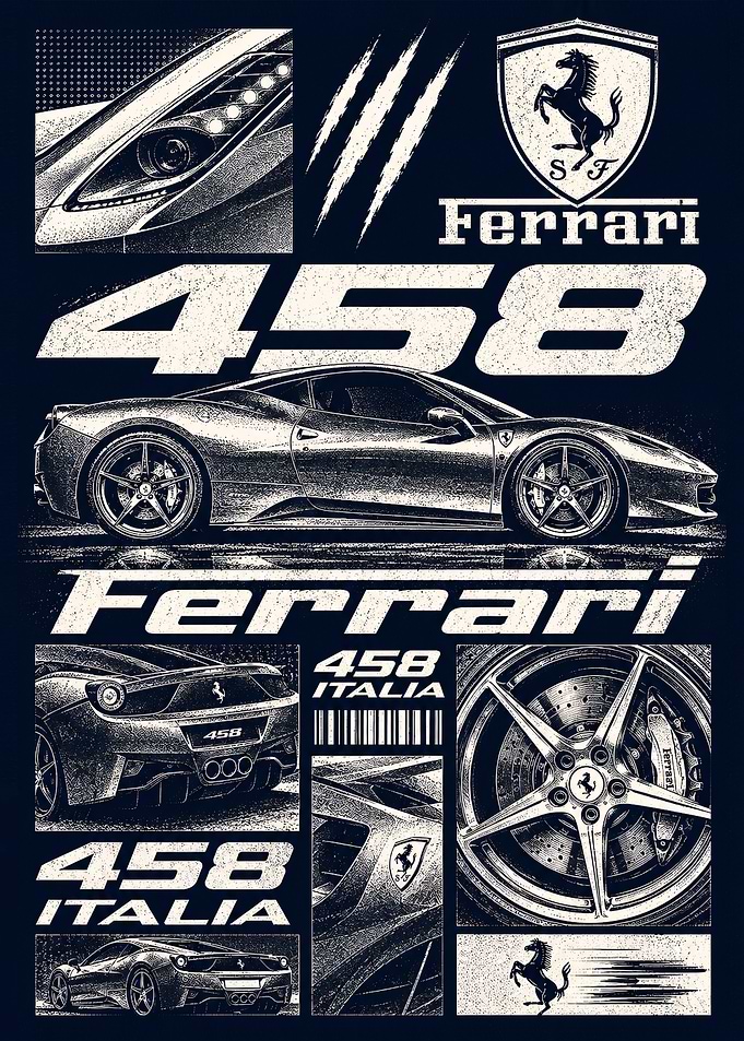 Ferrari 458 Italia Car Art