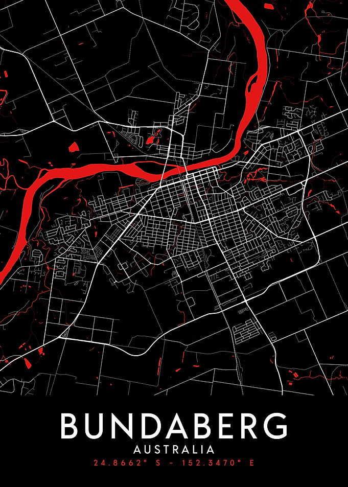 Bundaberg Dark Map