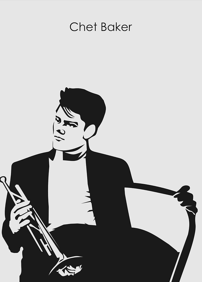 Chet Baker with Trumpet