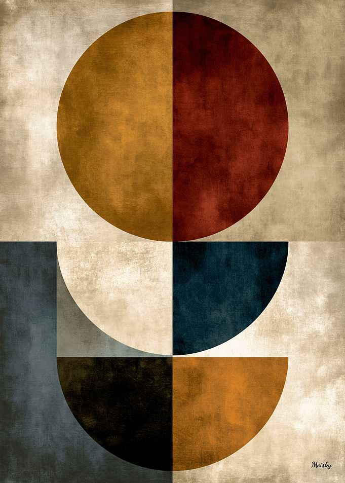 Japanese Zen Geometry No. 41 – Quiet Luxury Minimal Abstract Wall Art