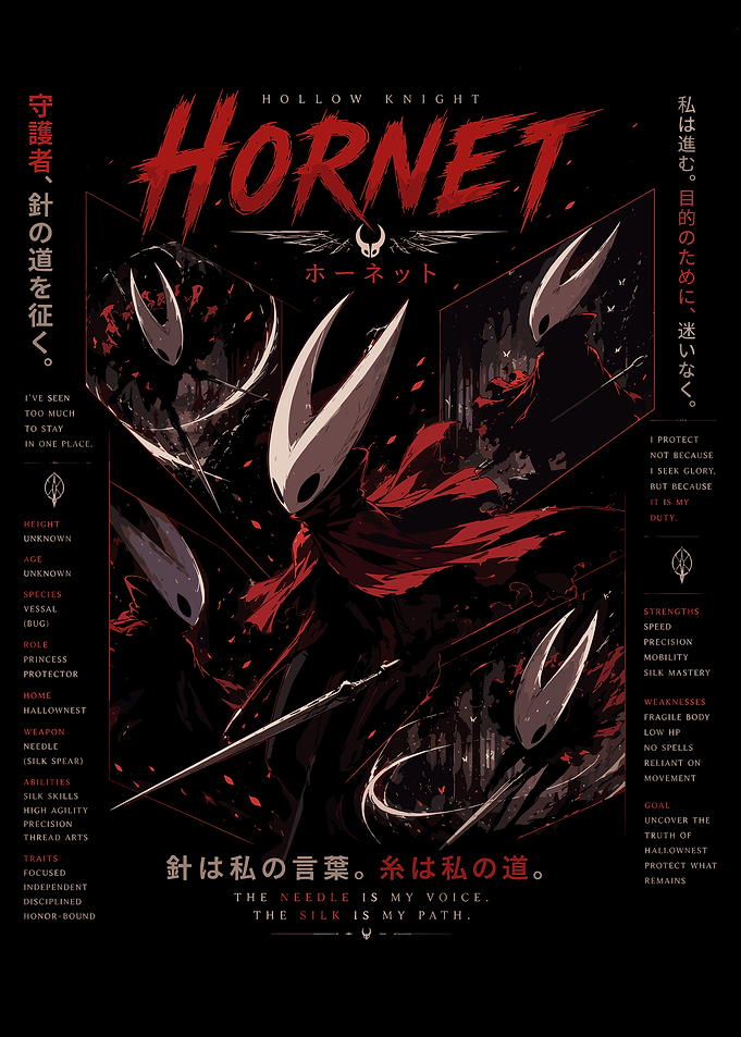 Hollow Knight Hornet Poster