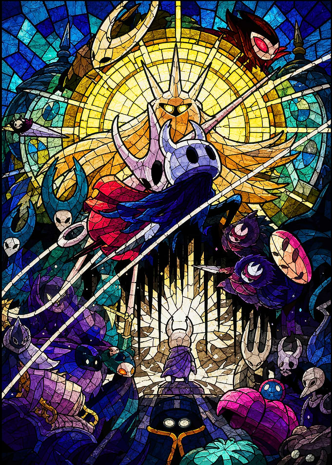 Hollow Knight Stained Glass Art