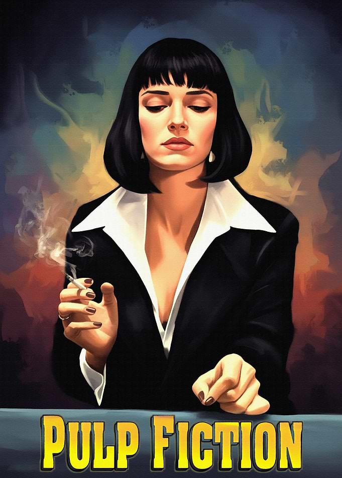 Pulp Fiction Mia Wallace Smoking