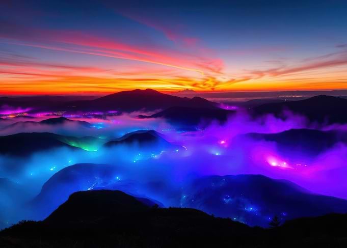 Volcanic Landscape at Sunrise