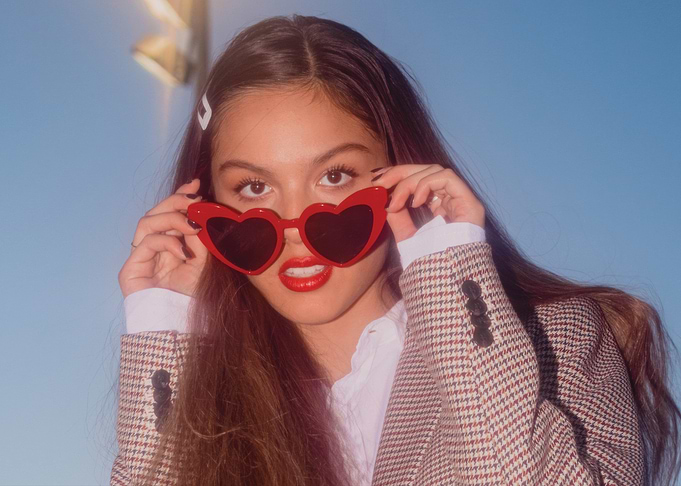 Olivia Rodrigo with Heart Sunglasses