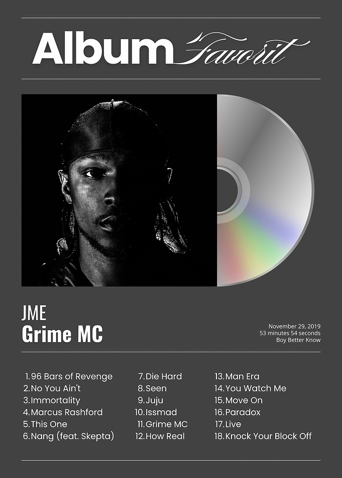 JME Grime MC Album Cover