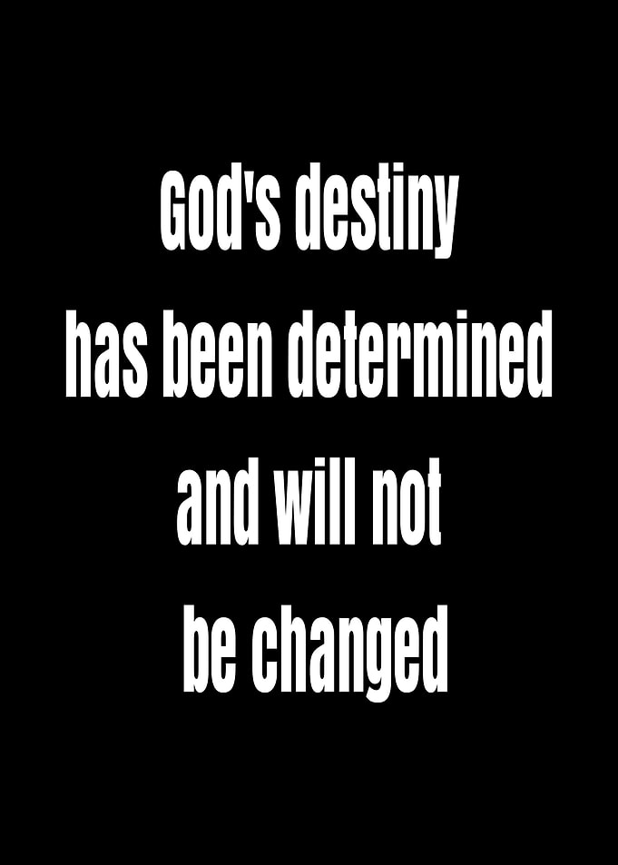God's Destiny Text Art