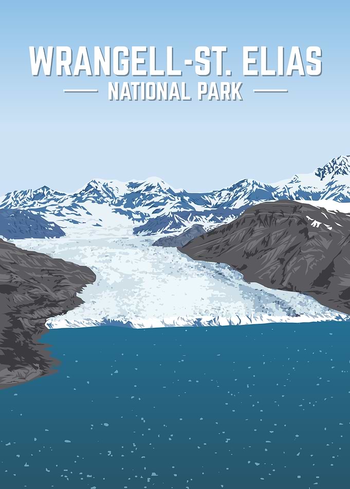 Wrangell-St. Elias National Park Vintage Poster