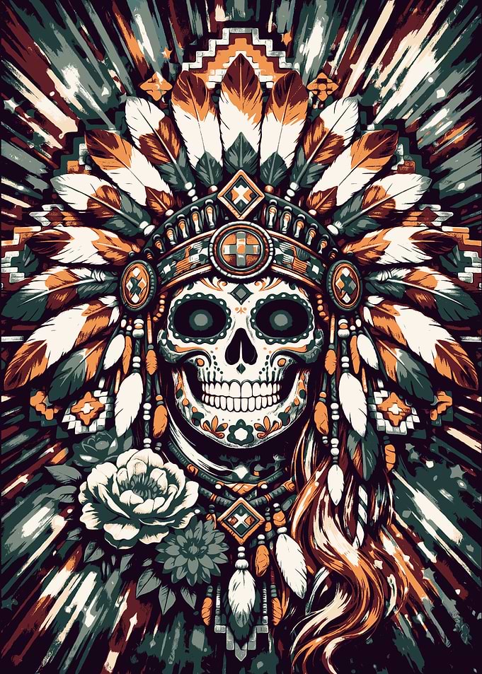 Sugar Skull Headdress Skull