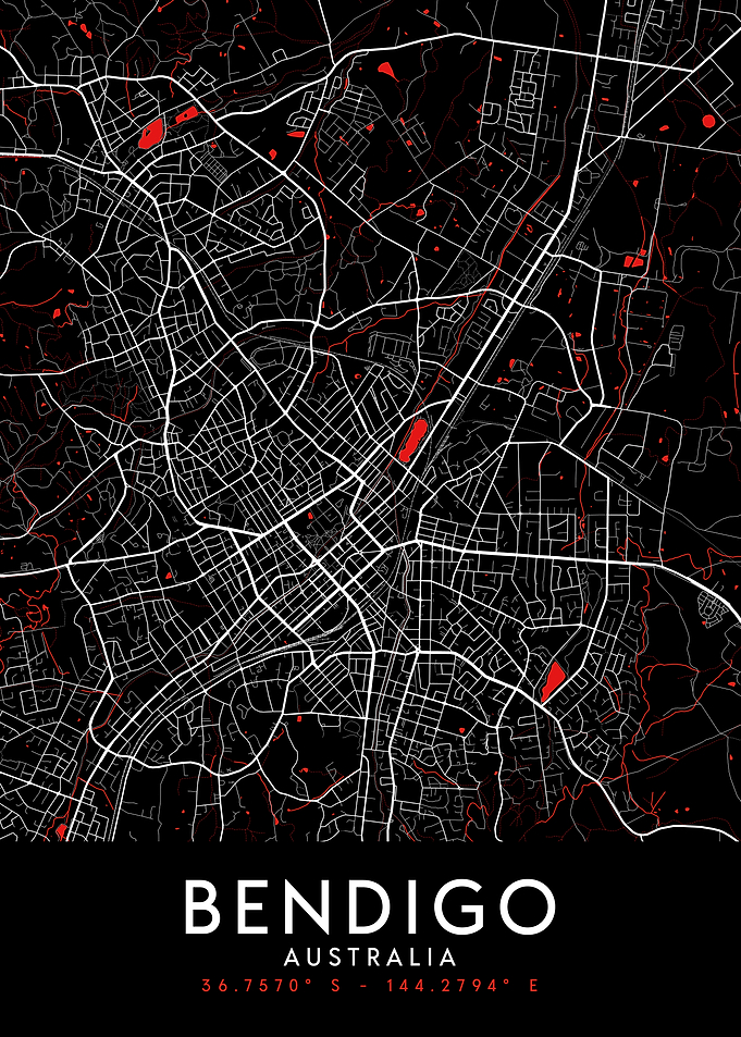 Bendigo Dark Map