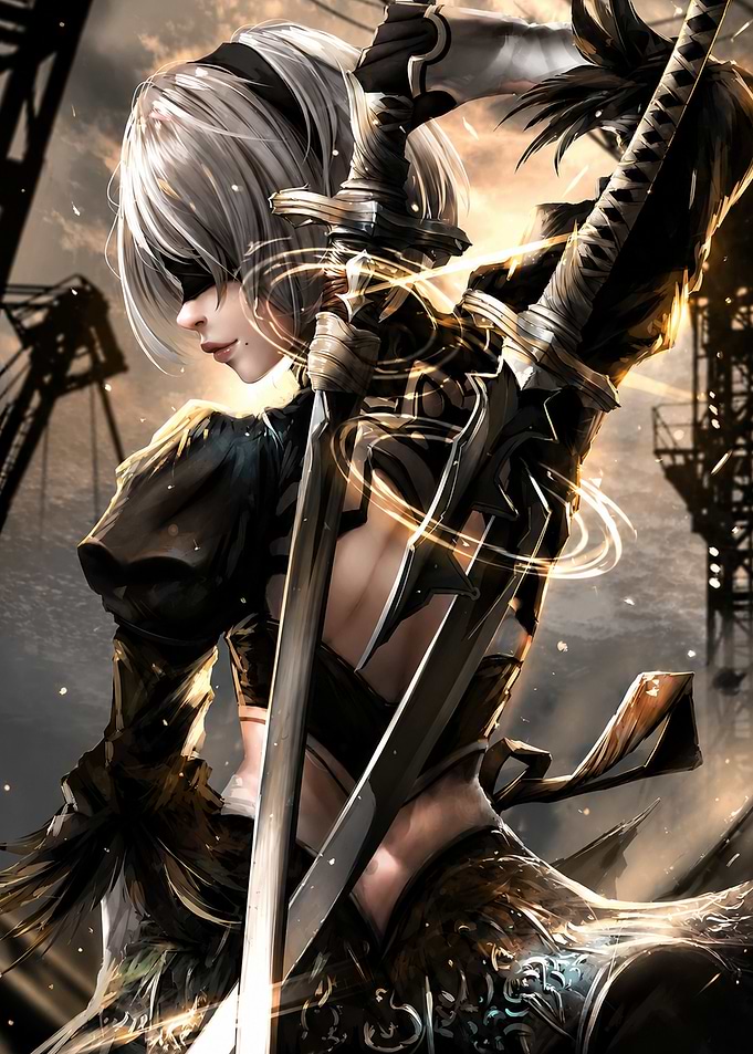 2B with Swords