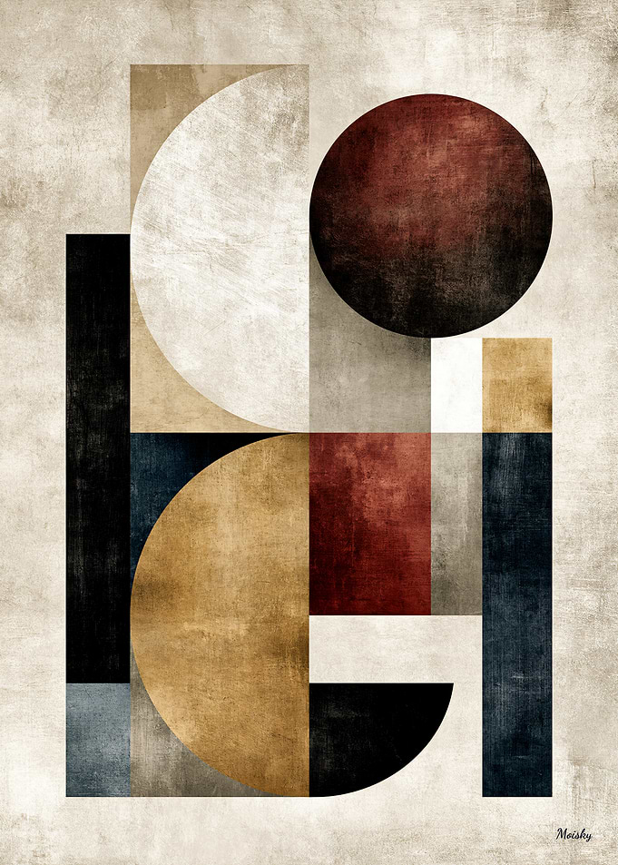 Japanese Modern Geometry No. 33 – Quiet Luxury Architectural Wall Art