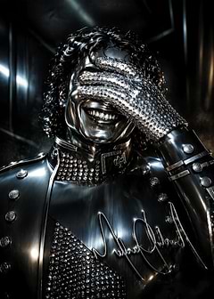 Michael Jackson Metallic Sculpture