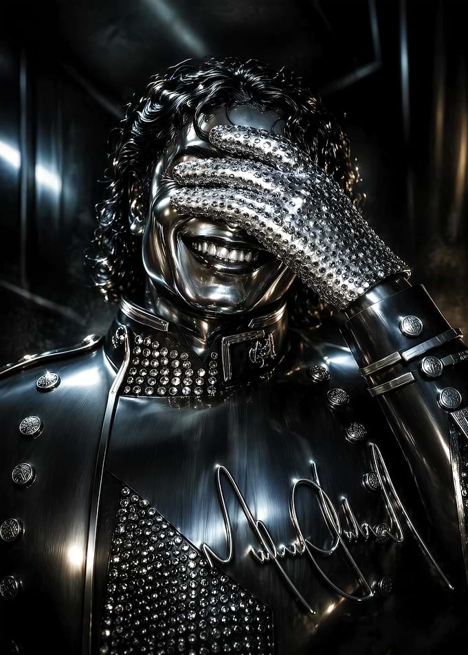 Michael Jackson Metallic Sculpture