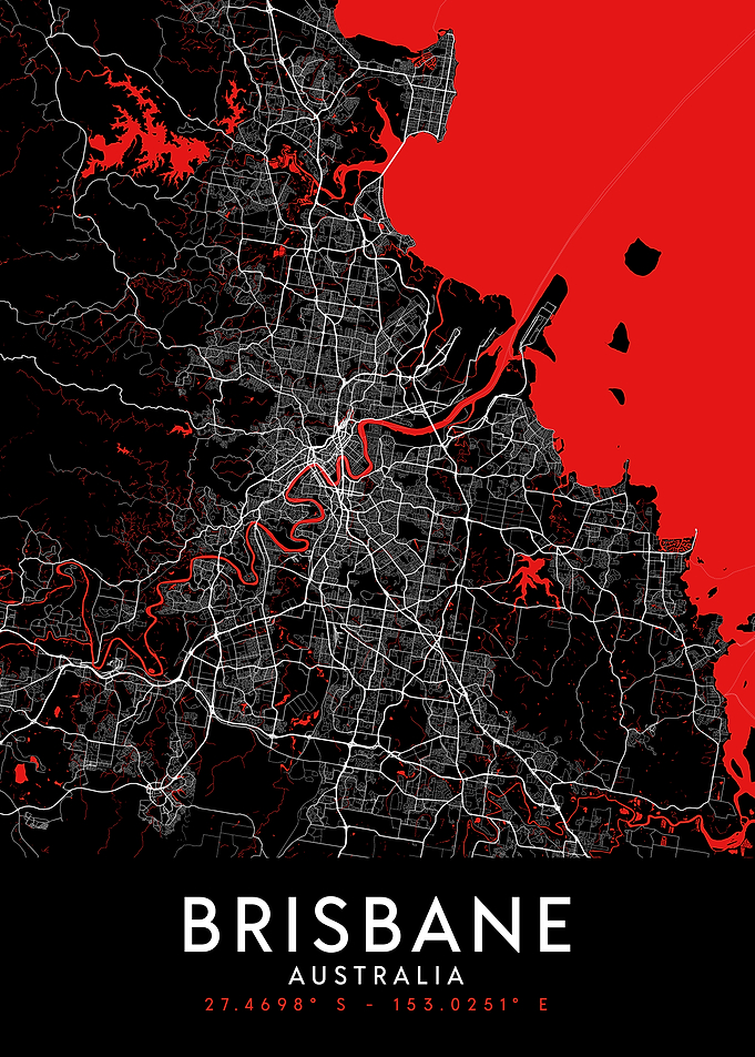 Brisbane Dark Map