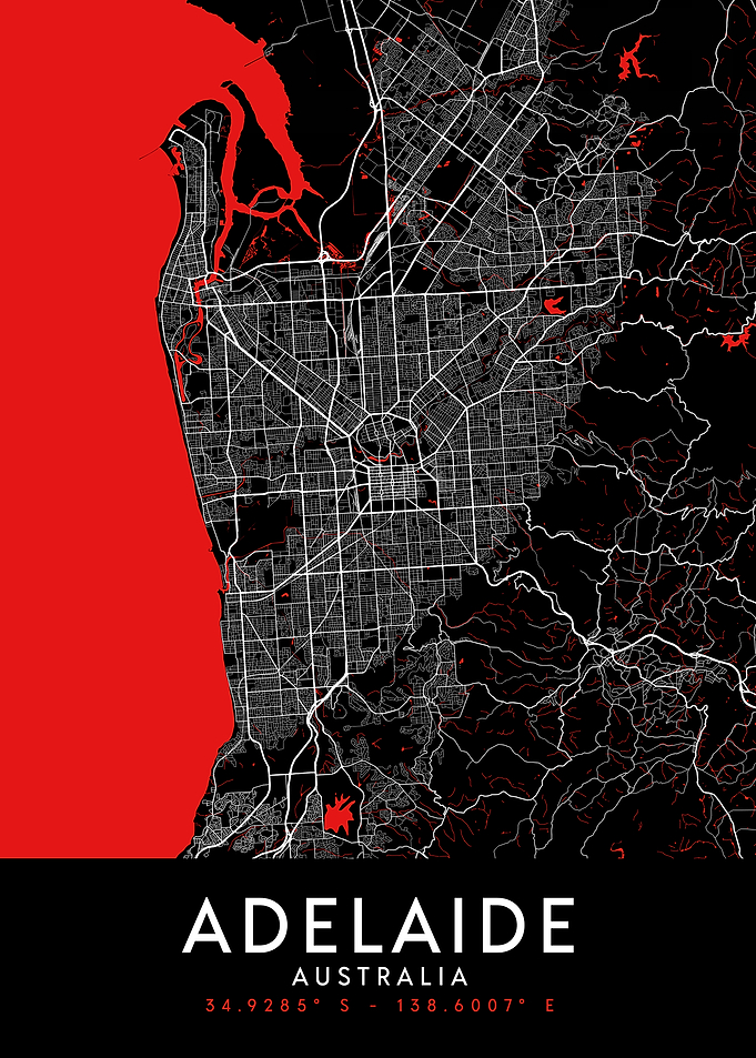 Adelaide Dark Map