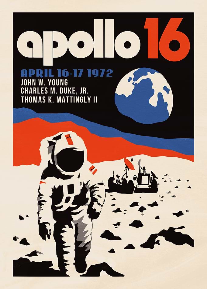 Apollo 16 Mission Poster
