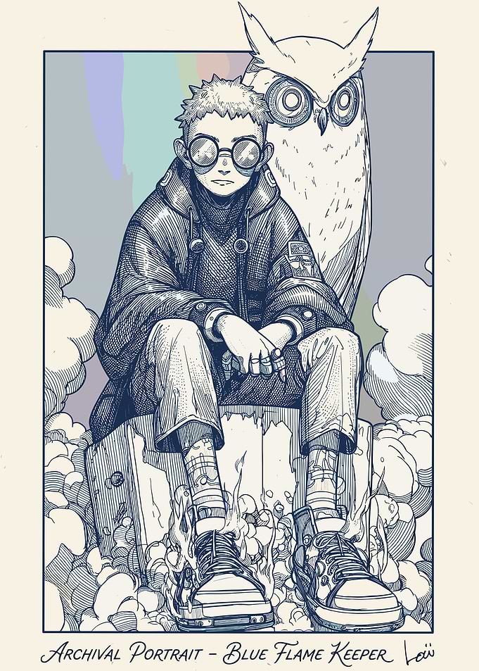 Archival Portrait - Blue Flame Keeper