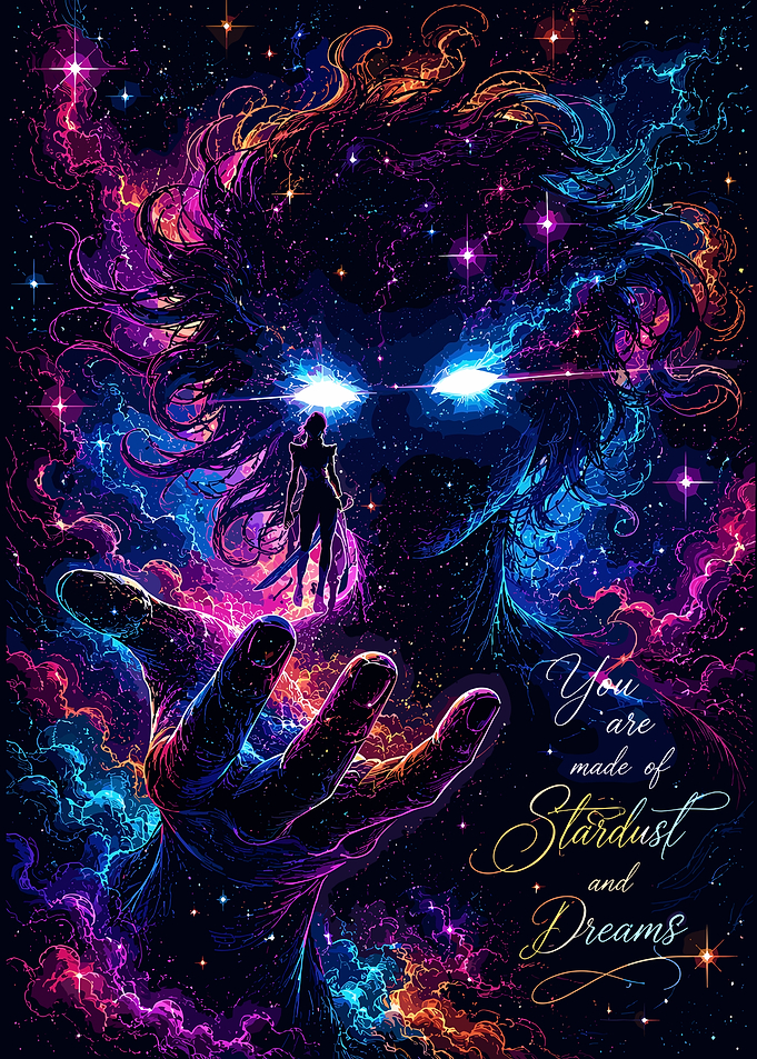 Cosmic Being with Stardust and Dreams