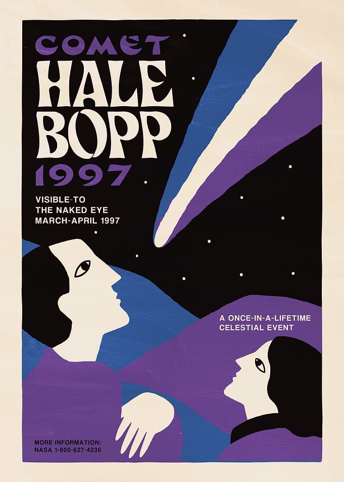Comet Hale-Bopp 1997 Poster