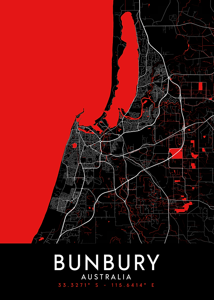 Bunbury Dark Map