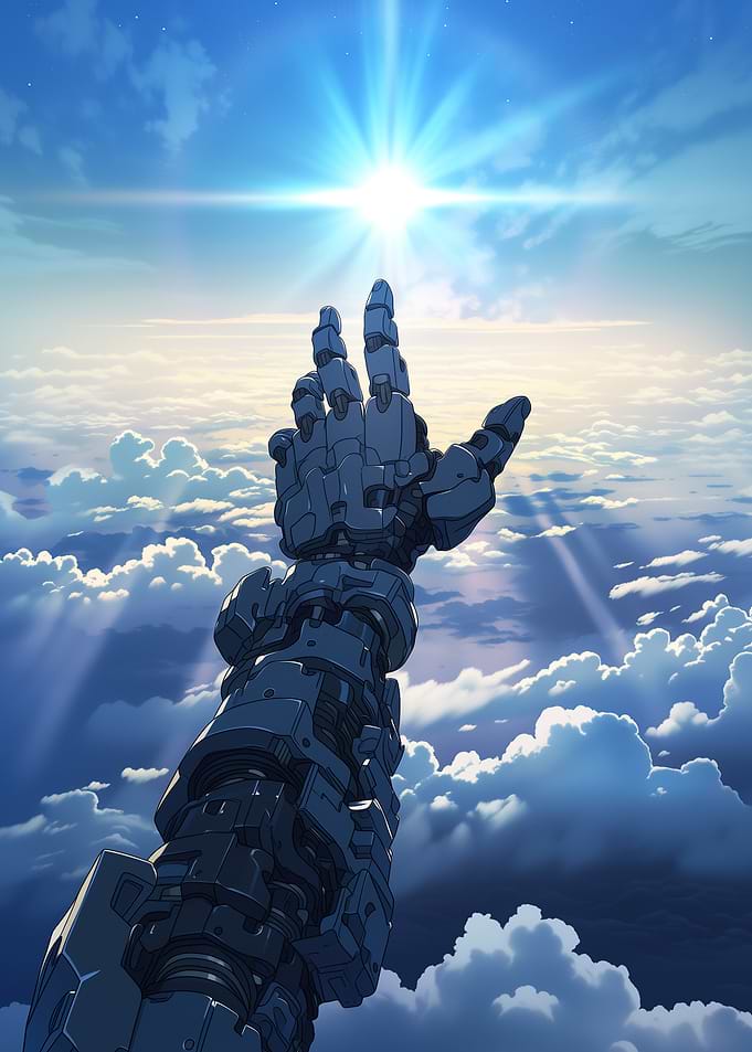Robotic Hand Reaching for the Sun