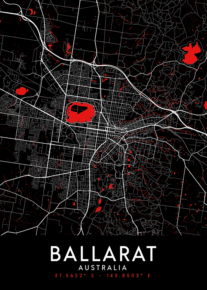 Ballarat Dark Map