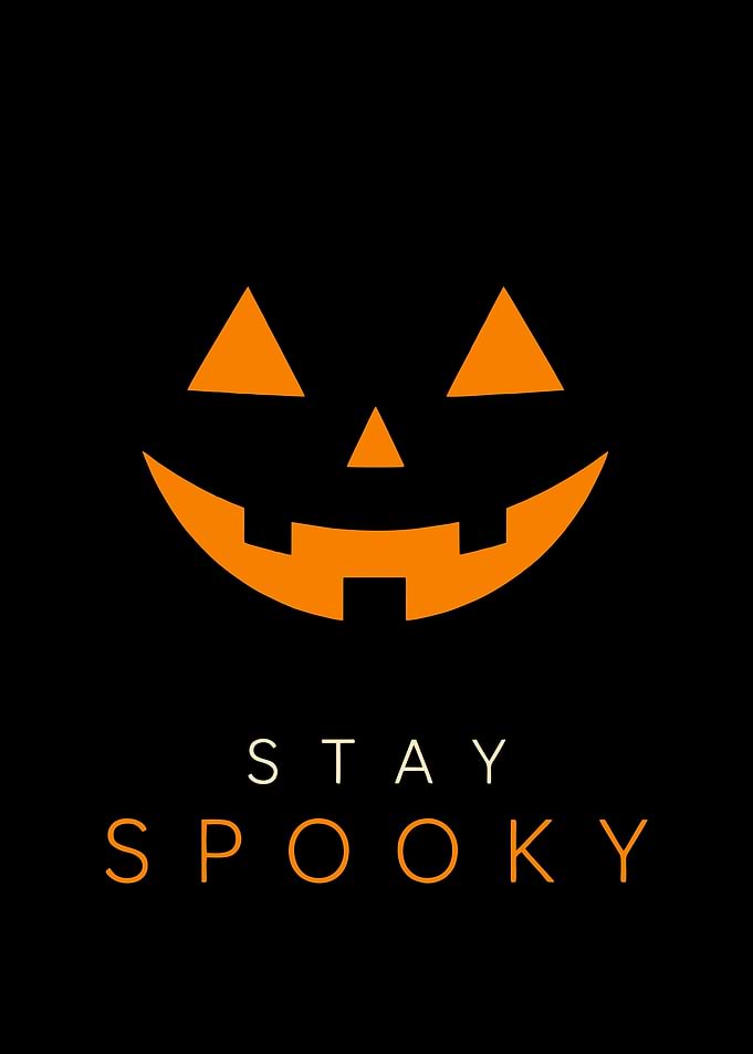 Halloween Pumpkin with Text stay spooky