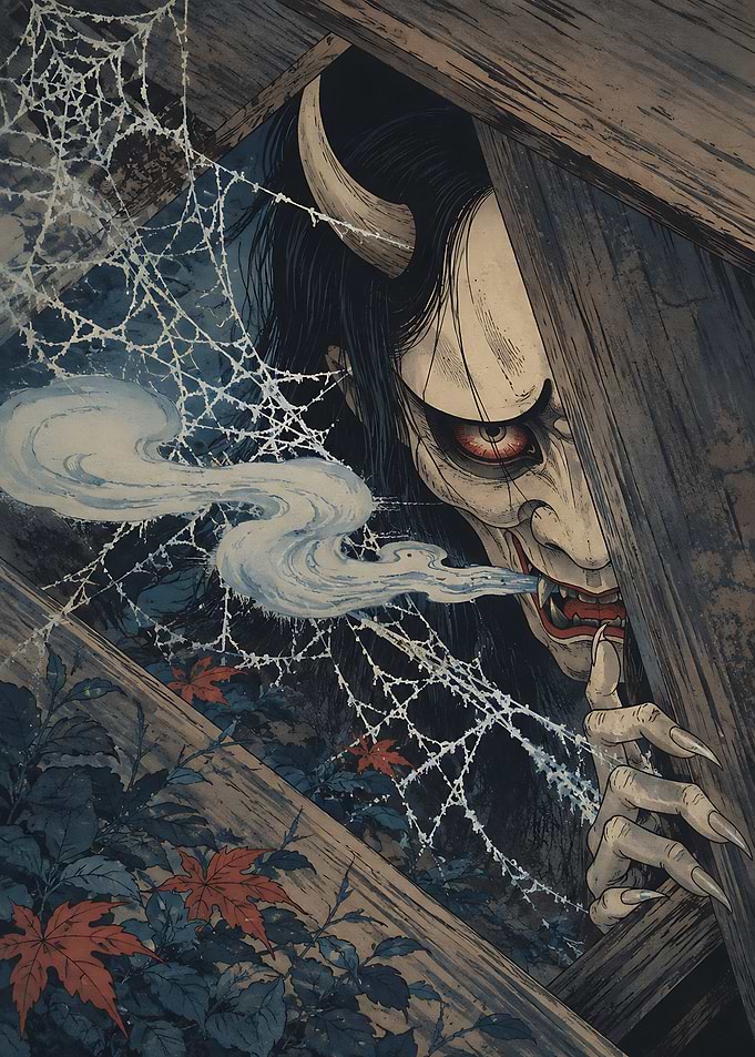 The Attic Lurker - Vintage Japanese Hannya Demon