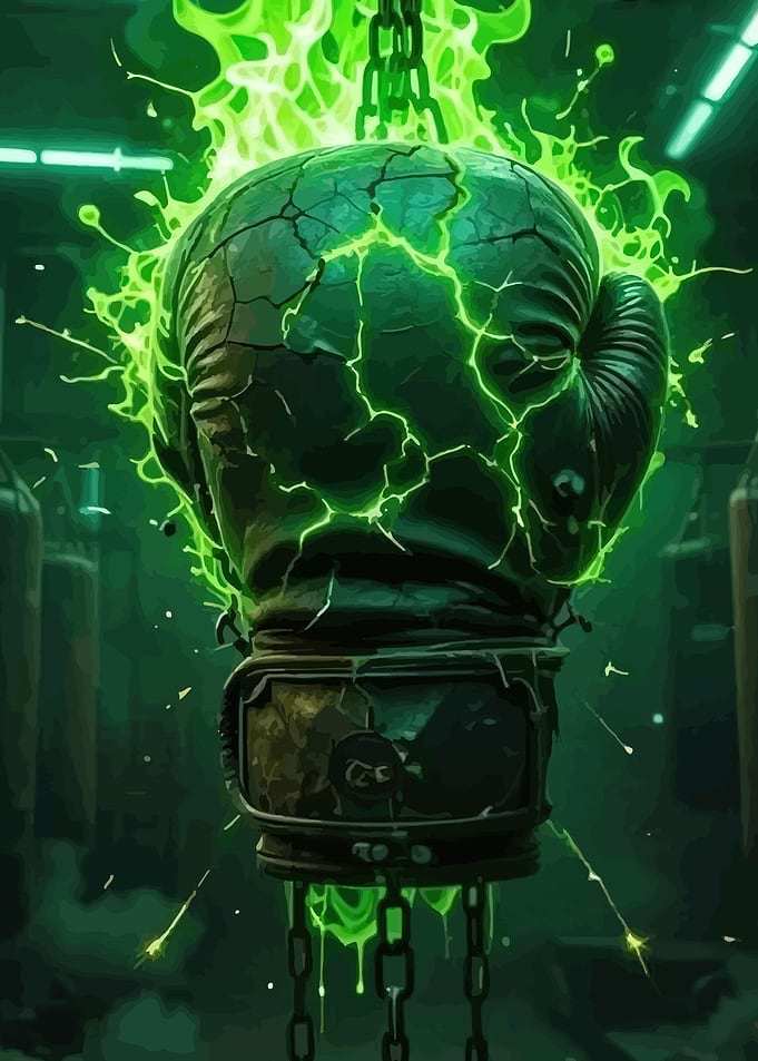 Boxing Glove with Green Energy