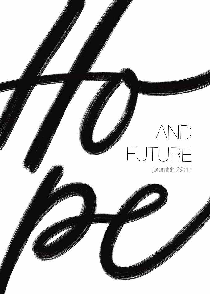 Hope and Future Text Art