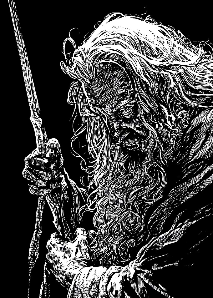 Old Wizard with Staff