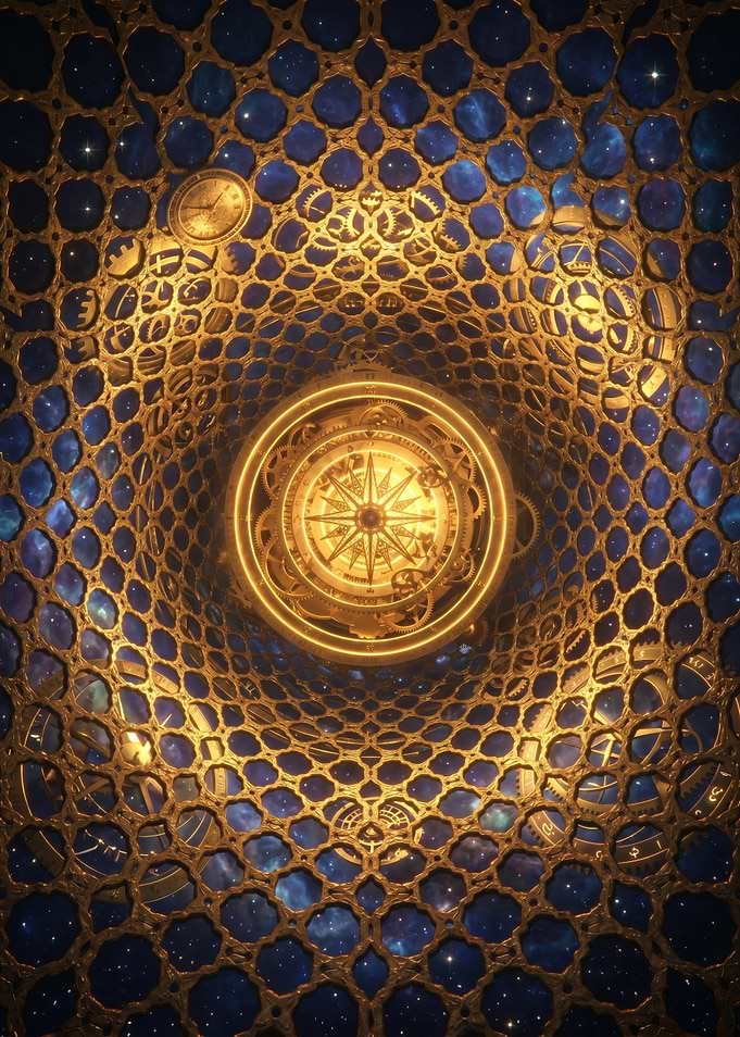Steampunk Celestial Compass Tunnel
