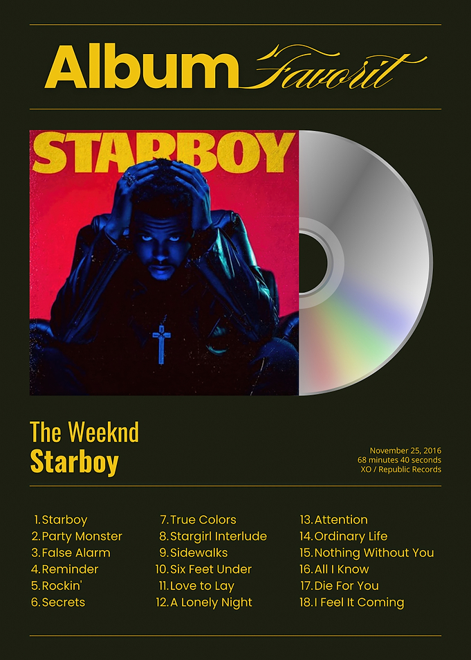 The Weeknd Starboy Album Cover