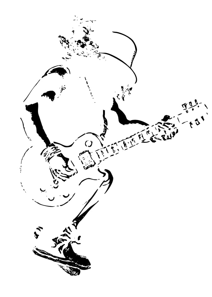 Guitarist with Top Hat
