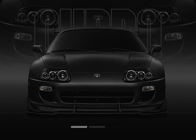 Matte Black Toyota Supra poster