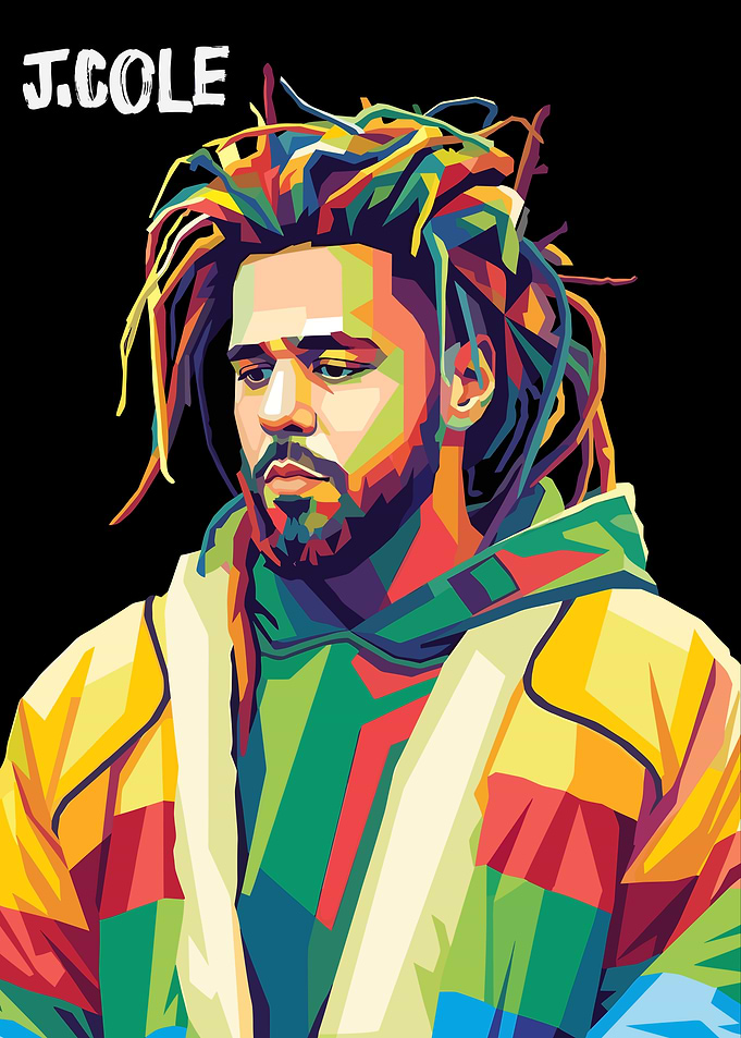 J. Cole Pop Art Portrait