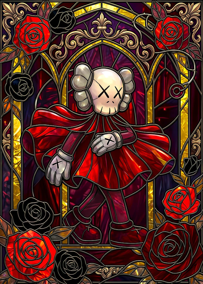 KAWS Companion Stained Glass Art