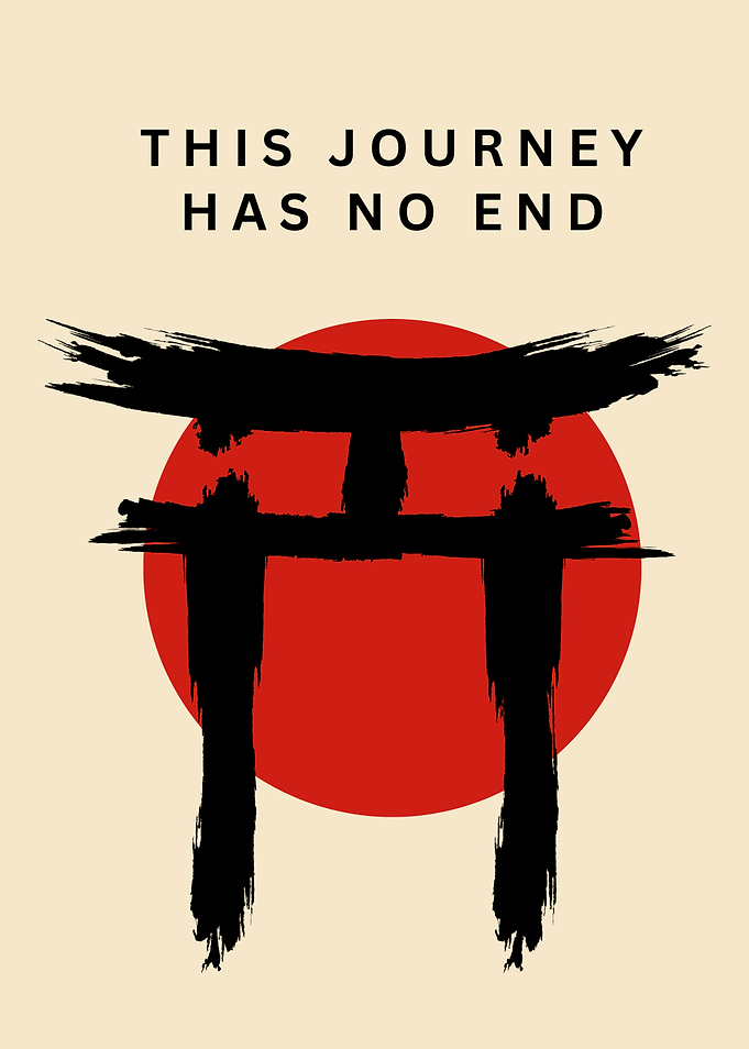 Japanese Torii Gate and Sun