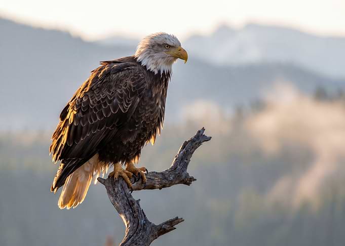 Bald Eagle Perched on Branch